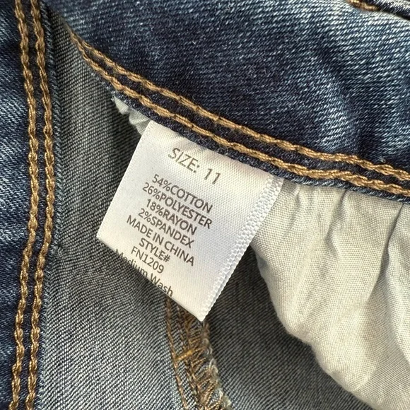 🌷Cotton Blend Wide Leg Jeans - Slight Stretch Mid Rise - Size 11 / 31.5 inseam - Picture 7 of 7